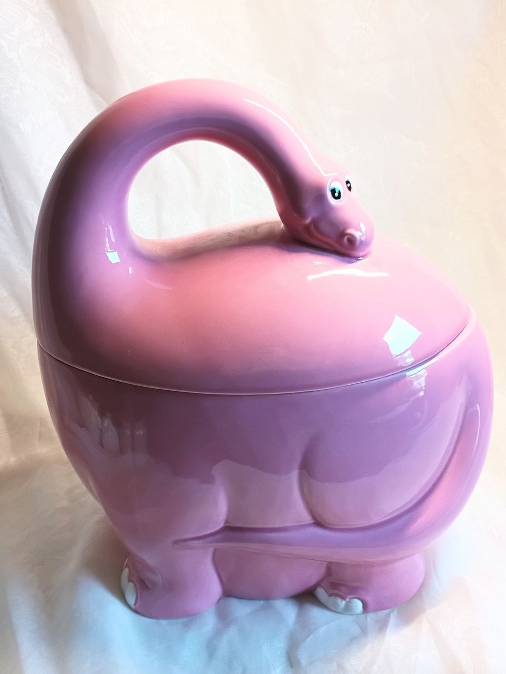 Pink Ceramic Dino Cookie Jar - Home Accents